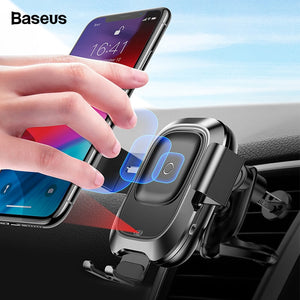 Qi Car Wireless Charger For iPhone Xs Max XR X Samsung Intelligent Infrared Sensor Fast Wirless Charging Car Phone Holder - Itopfox